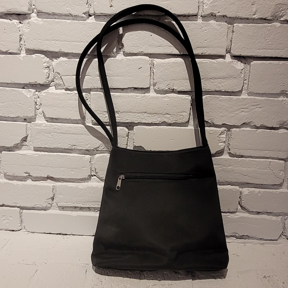 Sleek Black Chatelaine Purse